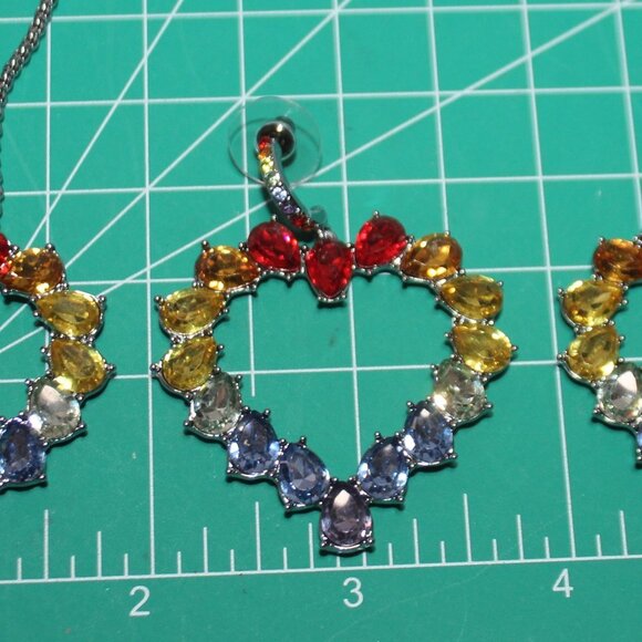 SIMPLY VERA Vera Wang Pride Matching Heart Pendant and Earring Set - Picture 7 of 15